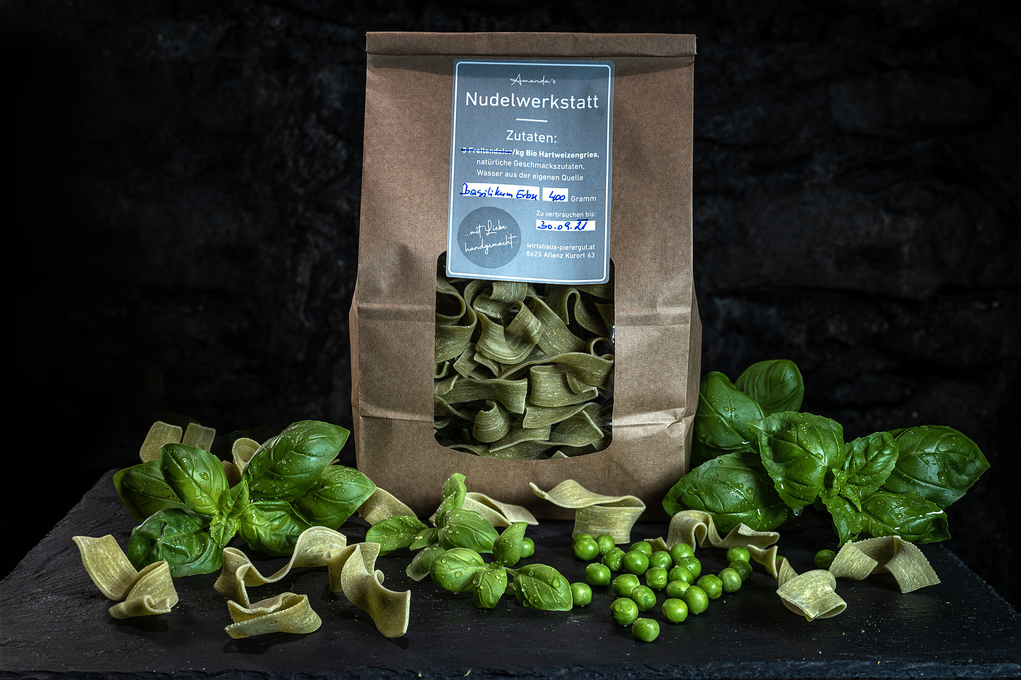 vegan basilikum erbsen 400g € 5,50